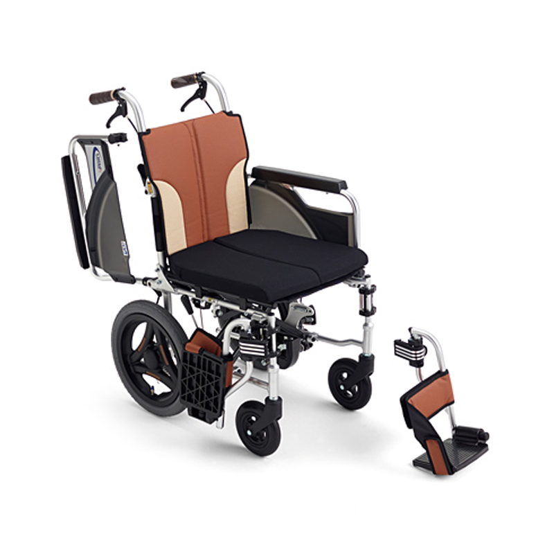 とまっティシリーズ　介助車椅子スキット200B(肘跳ね上げ・スイングアウト・自動ブレーキ付)