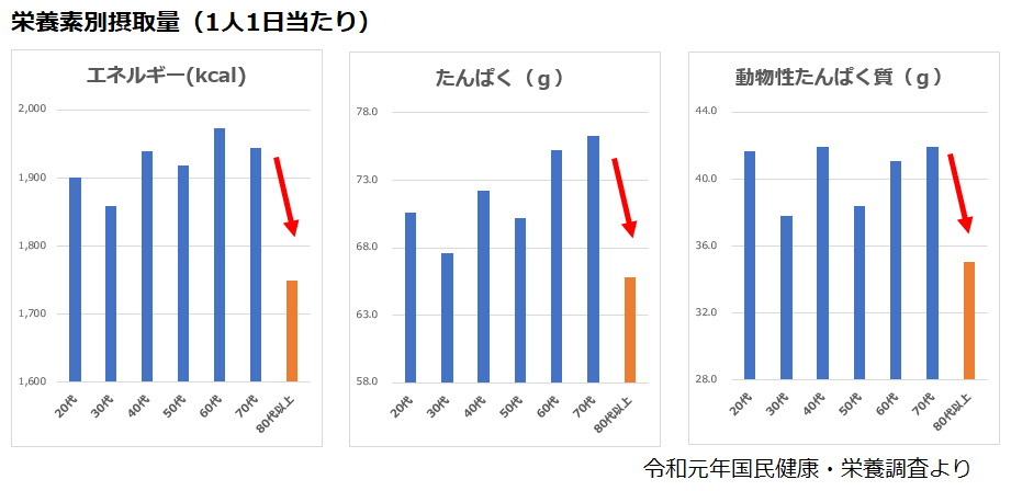 栄養素別摂取量